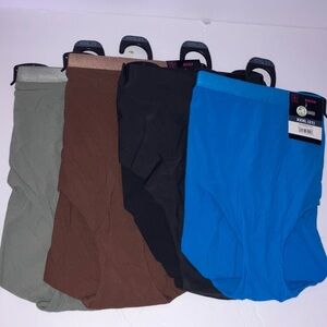 No Boundaries Bikini Cheeky Briefs‎ - Black, Brown, Blue, Gray Plus